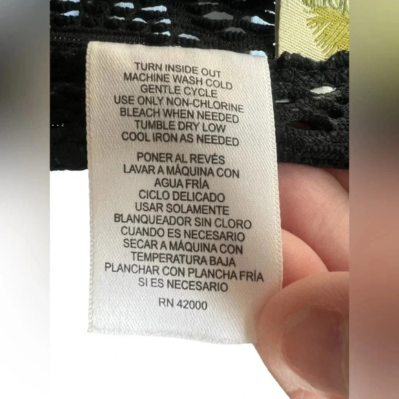 Islander swimsuit coverup black lace mini length drawstring size medium - Picture 7 of 7